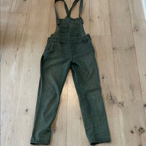 Free People Boho Coastal Cowgirl Washed Denim Overalls